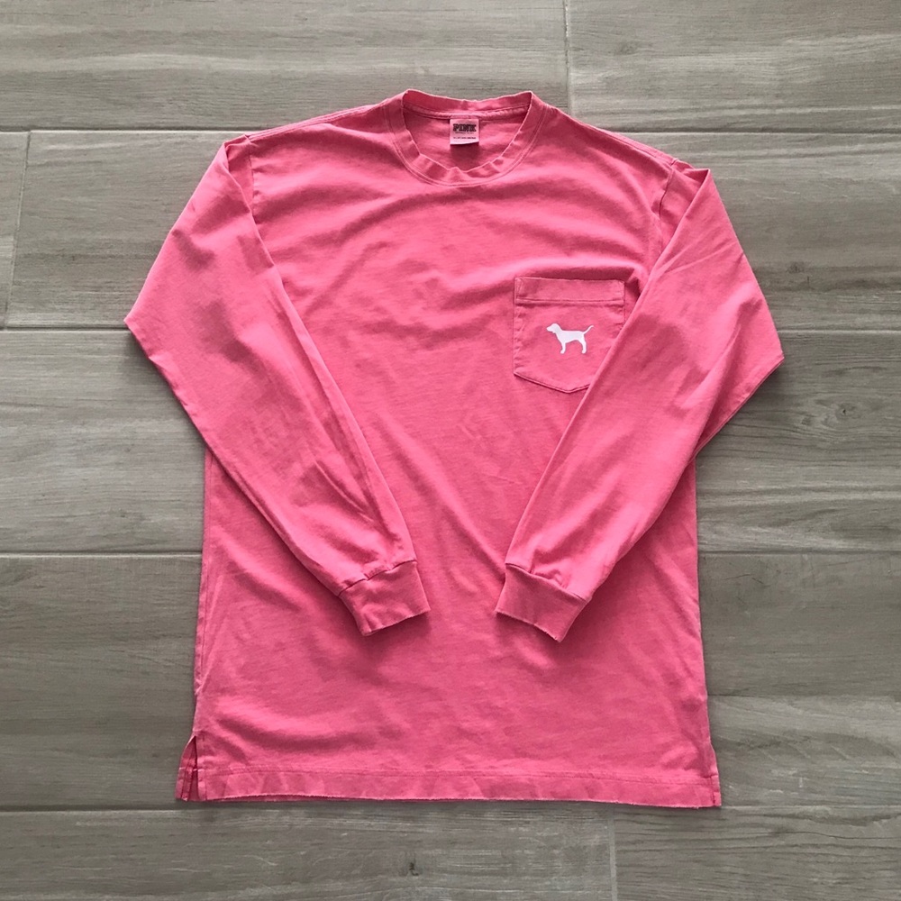 SOLD! NWOT PINK Victoria’s Secret Long Sleeve Crew Shirt